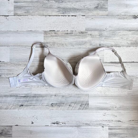 Cacique Bra Women's 42DDD Cream Black Floral Lightly Lined Full Coverage 4 Hook - Picture 10 of 13